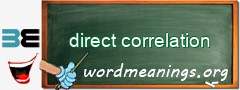 WordMeaning blackboard for direct correlation
